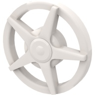 Lego disk na auto (na ráfek 18976), bílá (18978a WHITE)